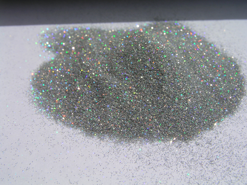 Silver Holographic Metal Flake – Prismatic Reflections.