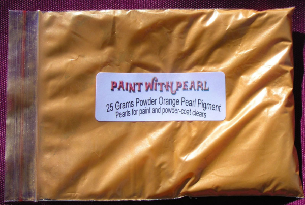 25 Gram Bag of Bright Orange Color Pearls