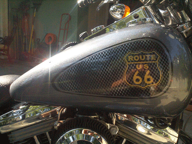 Route 66 Harley. This Bike Painted with a variety of our products, including Illusion Pearls, flakes, and Color Pearls.
