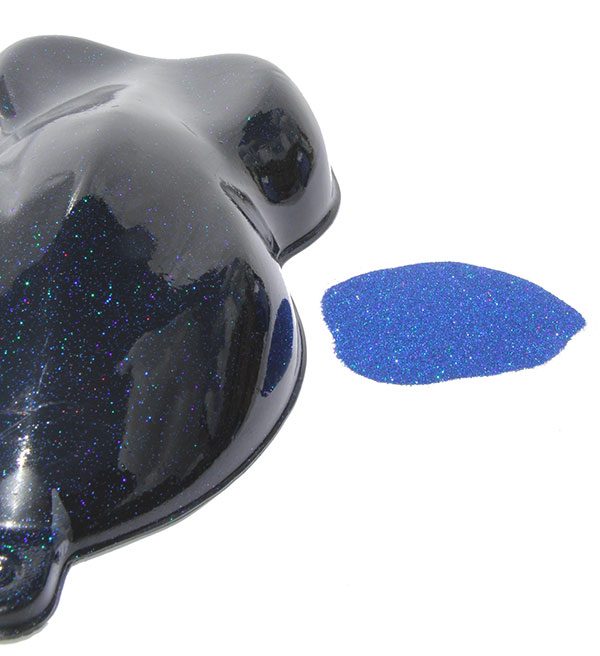 Black Steel Blue Holographic Metal Flake Glitter .015 Square