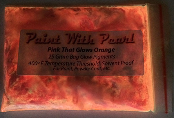 Pink to Orange Glow In The Dark Paint Pigment - Paint with ...