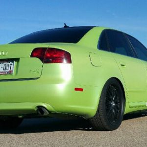 Lemon Lime Yellow Gold Flip Paint Colorshift Pearls  on Audi by Dynamic Auto Dip.