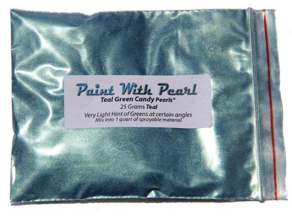 25 Gram Bag of Teal Color Pearls for Custom Paint , powder coat, Gelcoat, and other coatings.