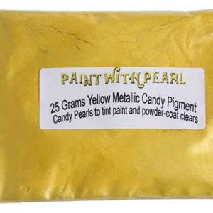 25 Gram Bag of Yellow Metallic Candy Paint Pearls.